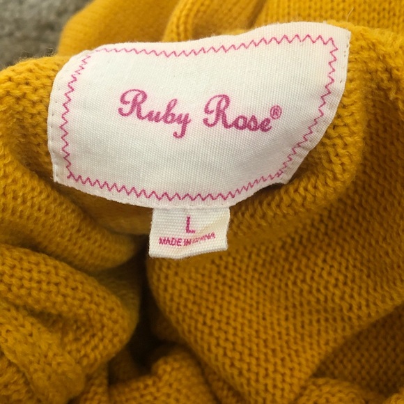 Ruby Rose Mustard Knit Turtleneck Sweater - Picture 4 of 5